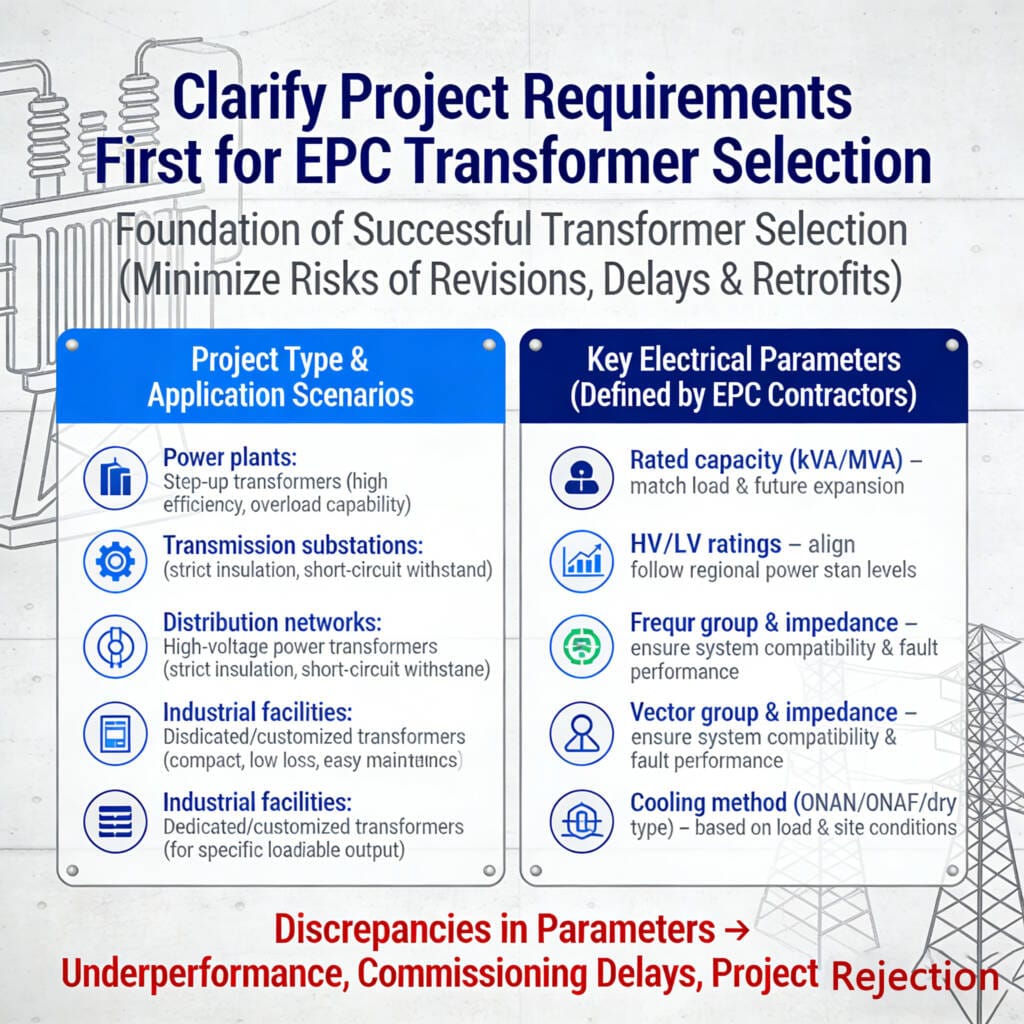 Defining transformer project requirements for EPC contractor selection