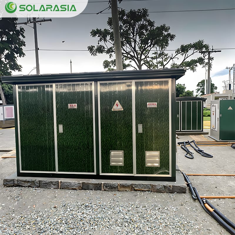 European Box Type Substation supplying power in an industrial or commercial application site