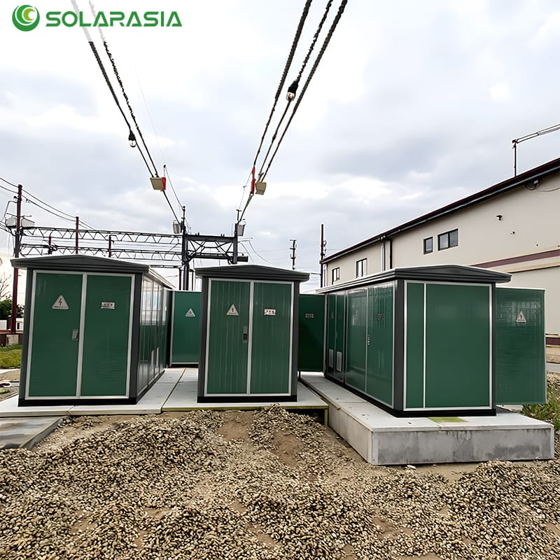 160KVA European Box Type Substation installed on site for outdoor power distribution application