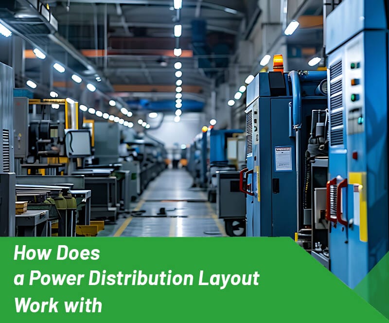 power distribution layout diagram using box-type substations