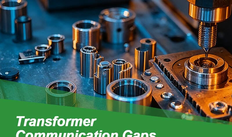 Engineers and managers reviewing transformer design plans together