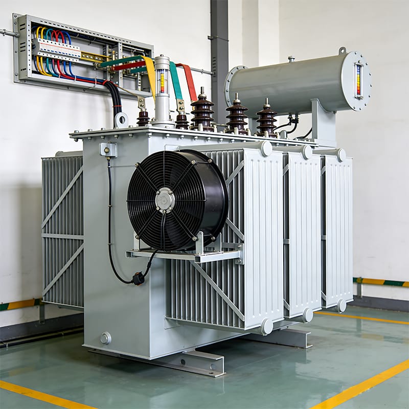 Illustration of industrial and substation transformers using ONAN and ONAF