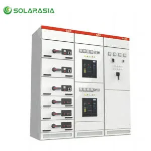 Front view of GCK low voltage switchgear cabinet used for reliable electrical power distribution in industrial and commercial systems