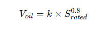 Transformer Oil Capacity Calculation Formula