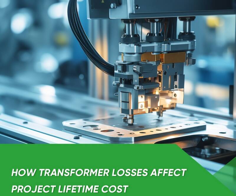 Diagram illustrating how transformer losses influence transformer lifetime cost over long-term operation