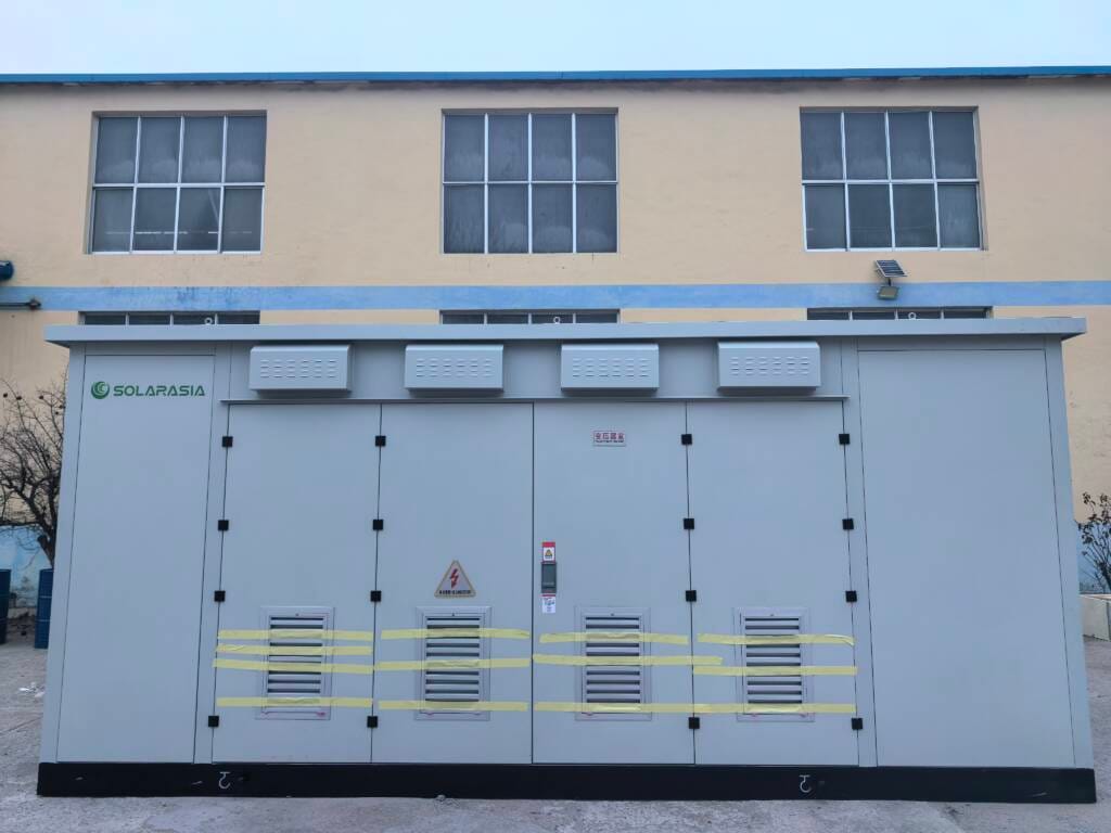 Testing of 3150 kVA box substation before shipment