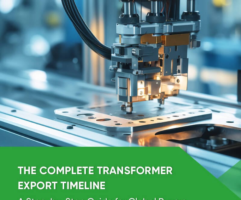 A high-voltage power transformer being prepared for international shipment, representing the complete transformer export timeline from factory to site.