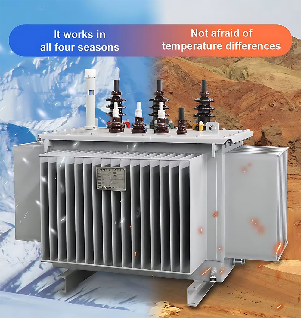 3150KVA oil transformer operating reliably in all four seasons and resistant to temperature differences.