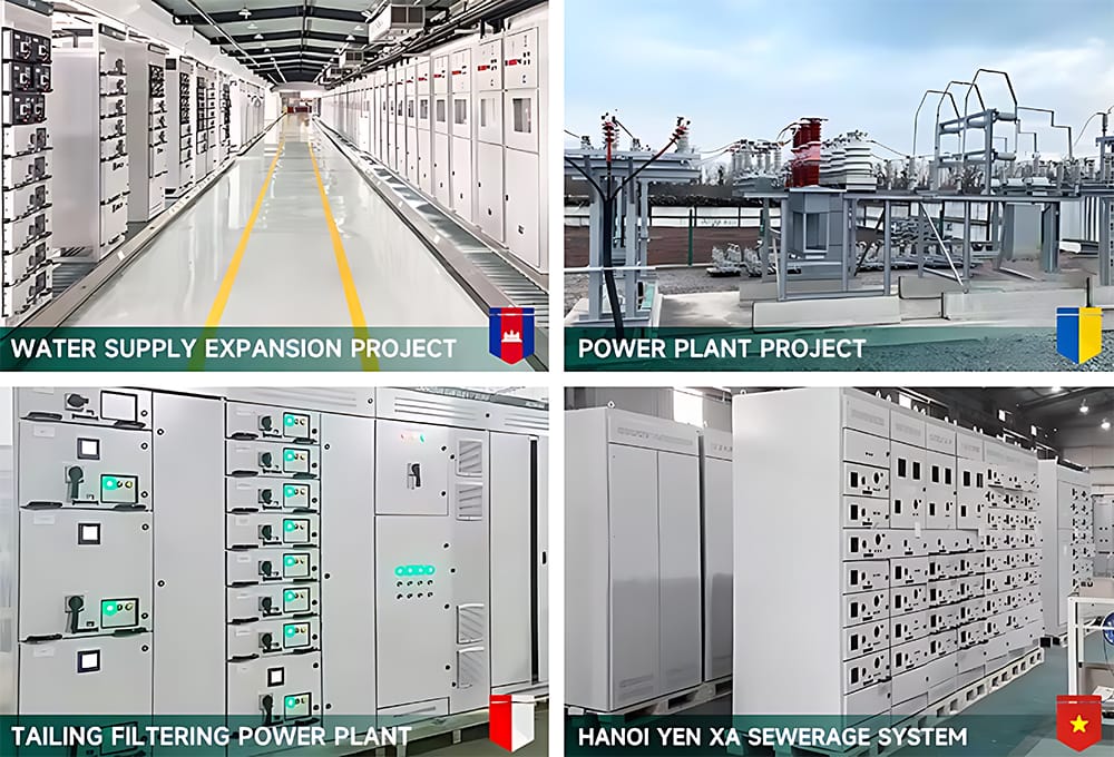 GCK low voltage switchgear used in water supply power plant and infrastructure projects