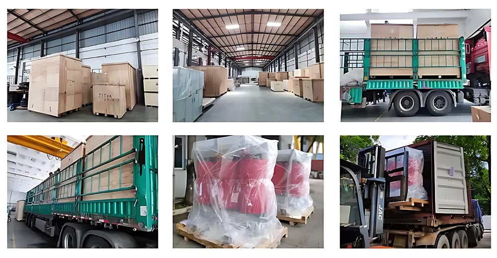 3150KVA European Box Type Substation securely packed for overseas shipment