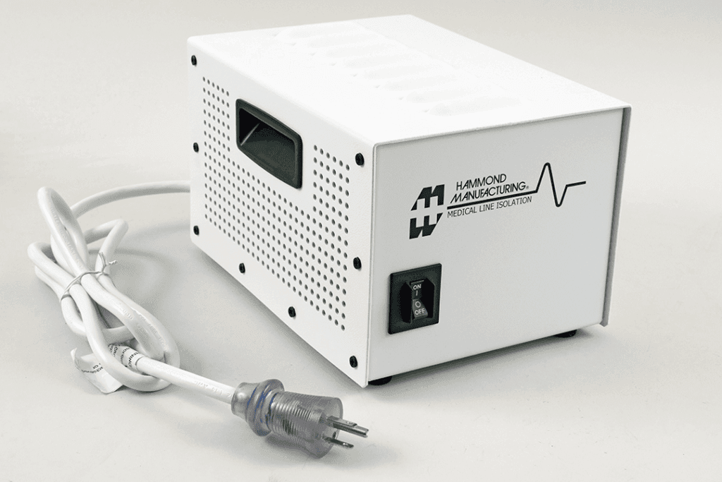 Medical isolation transformer designed for hospitals and sensitive healthcare equipment