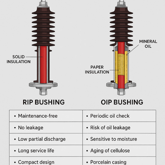 transformer bushing types comparison