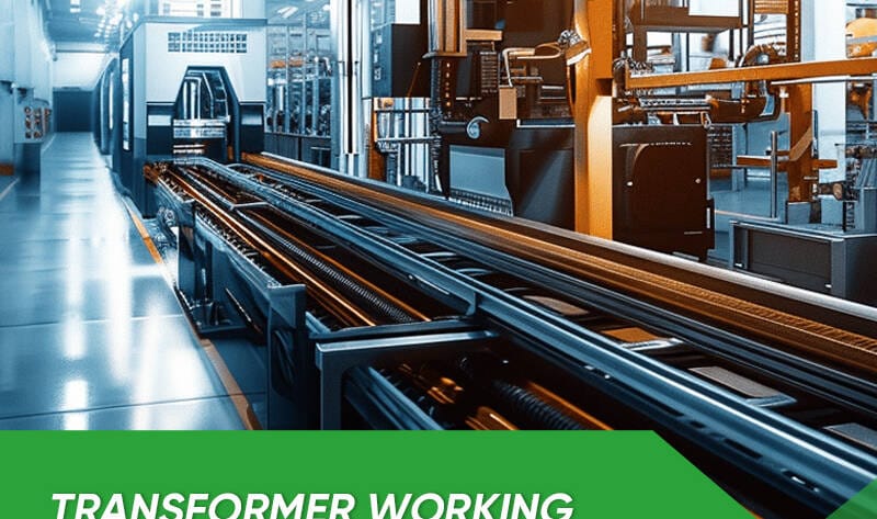 transformer working principle diagram showing primary coil secondary coil and magnetic core