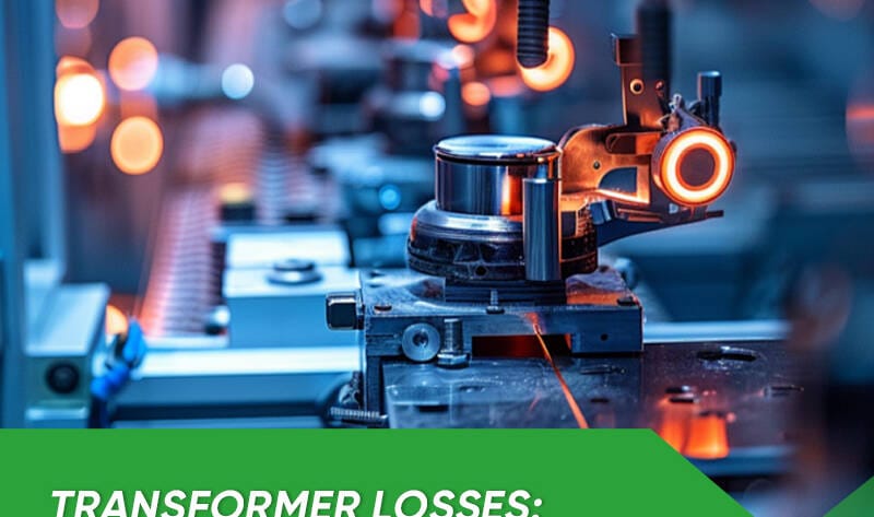 Illustration of transformer losses showing core loss, copper loss and useful output power for engineers and buyers
