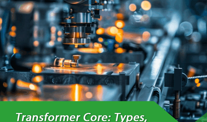 transformer core structure diagram showing magnetic flux path and windings