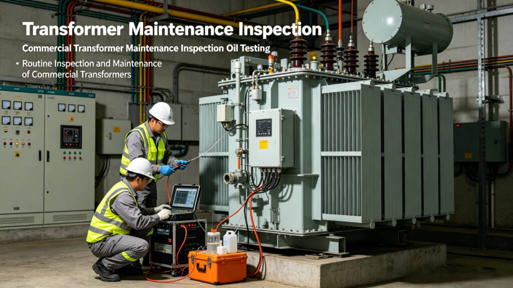 commercial transformer maintenance inspection oil testing