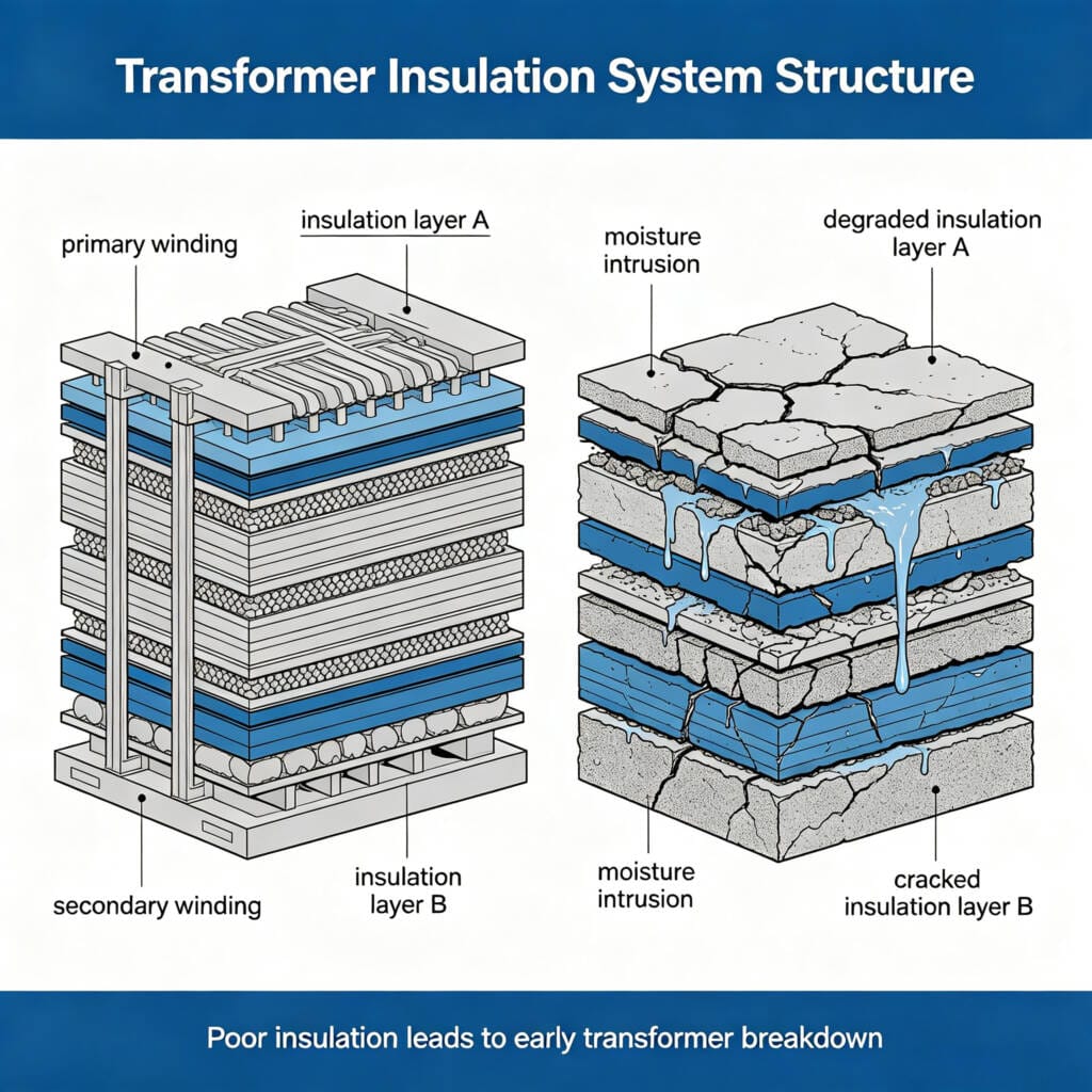 transformer insulation system diagram insulation failure