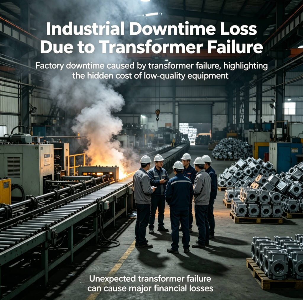 factory shutdown loss transformer failure downtime