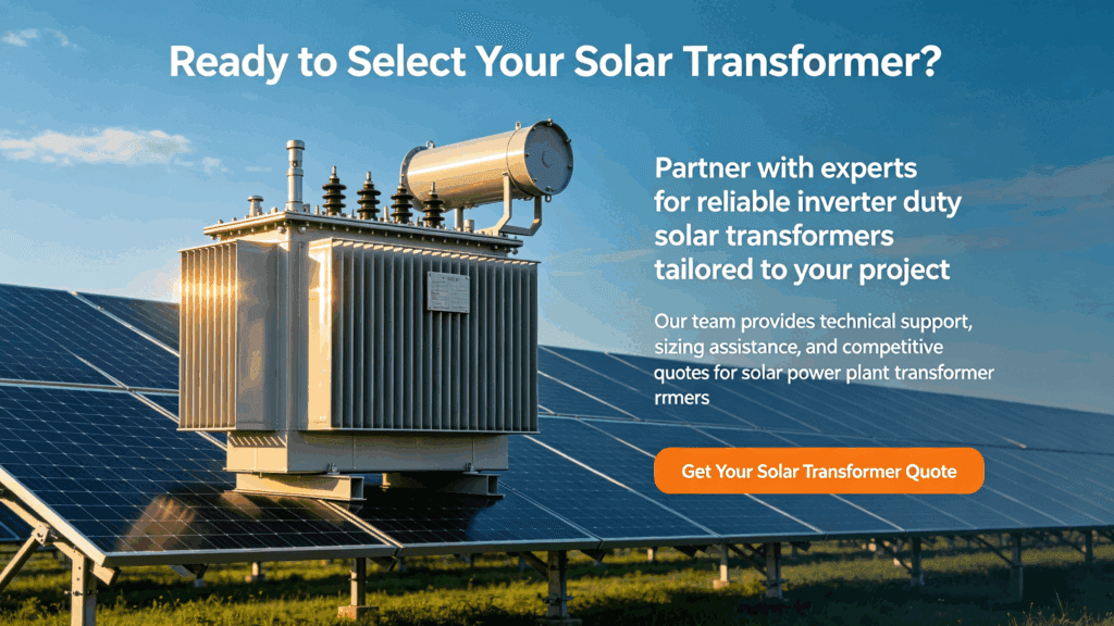 Contact us for custom solar transformer solutions for your power plant