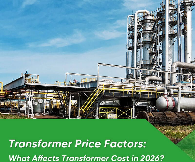transformer price factors diagram showing capacity voltage materials and cost structure