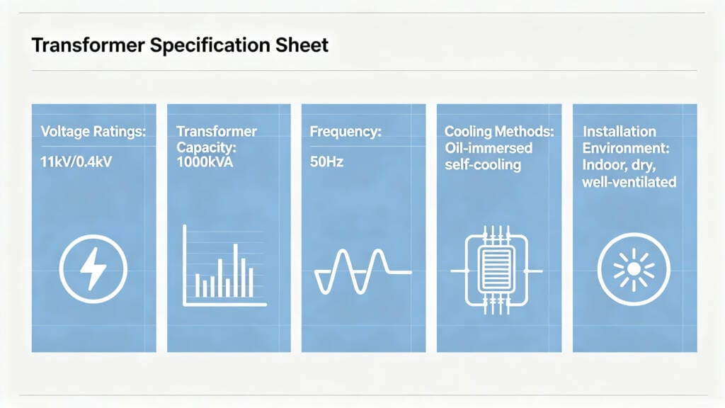 transformer technical parameters for quotation request