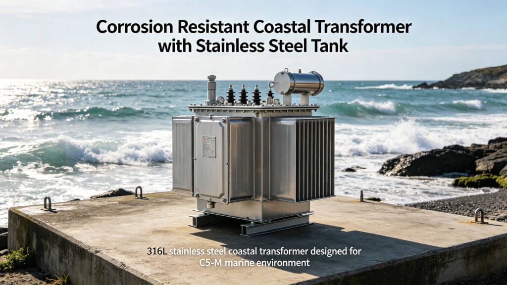 corrosion resistant transformer with 316L stainless steel enclosure for coastal use