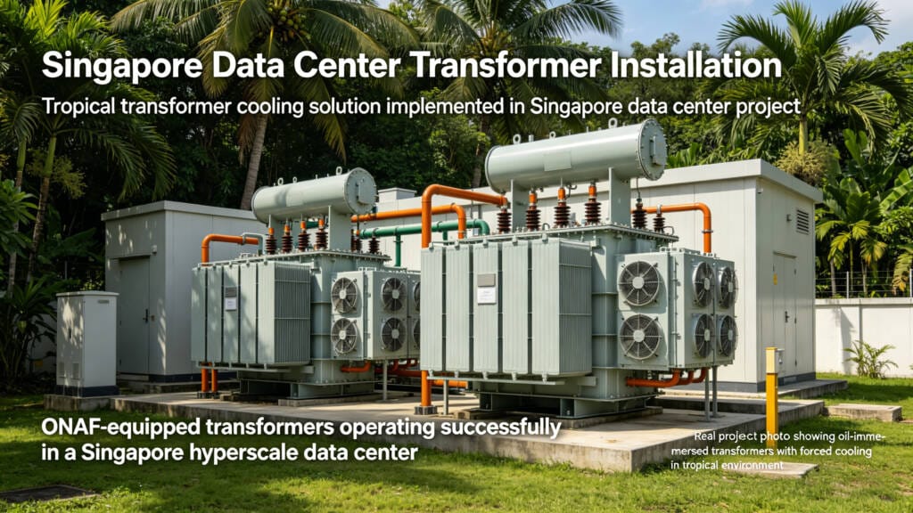 Tropical transformer cooling solution implemented in Singapore data center project