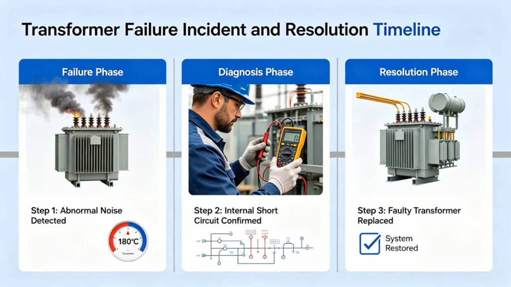 Real example of common transformer failures and successful prevention