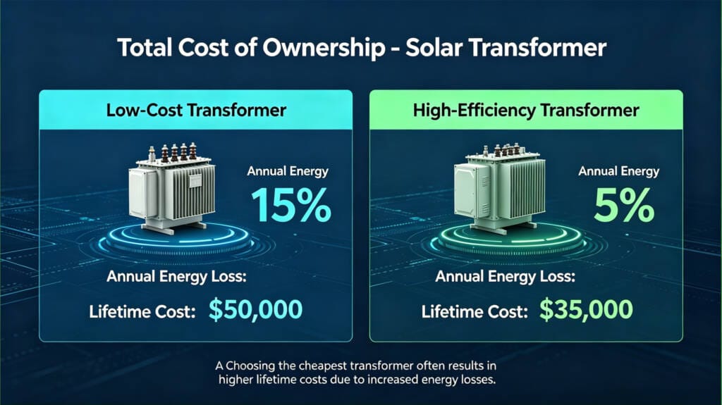 Solar transformer mistakes low price vs high efficiency