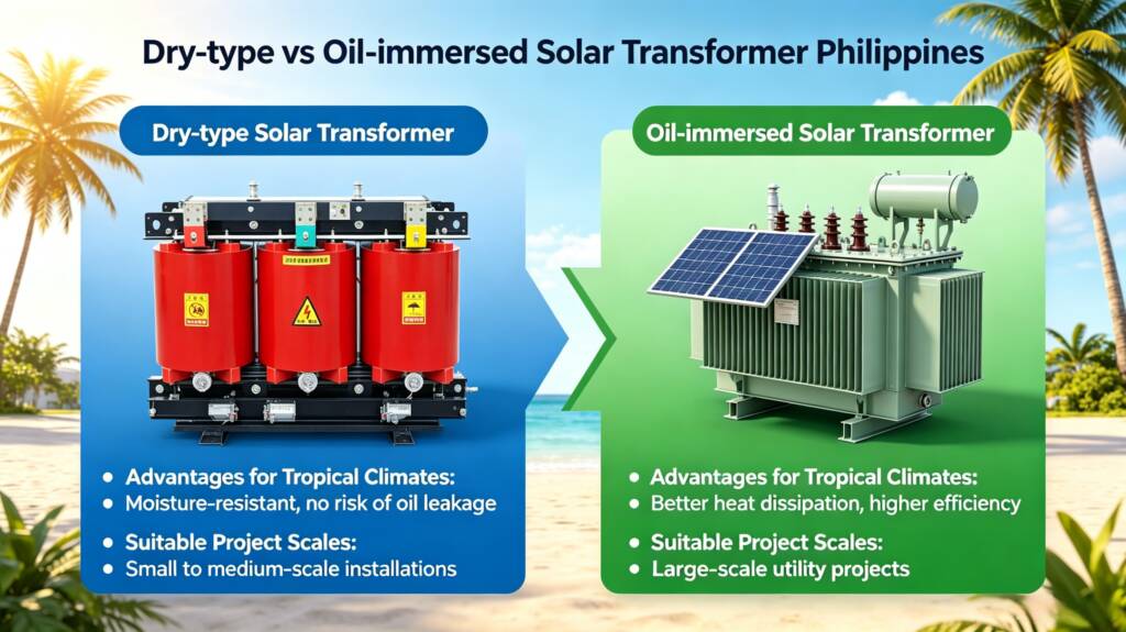 Comparison of dry-type and oil-immersed Solar Transformer Philippines units