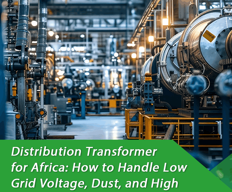 Distribution Transformer Africa designed for low grid voltage, dust, and high temperatures